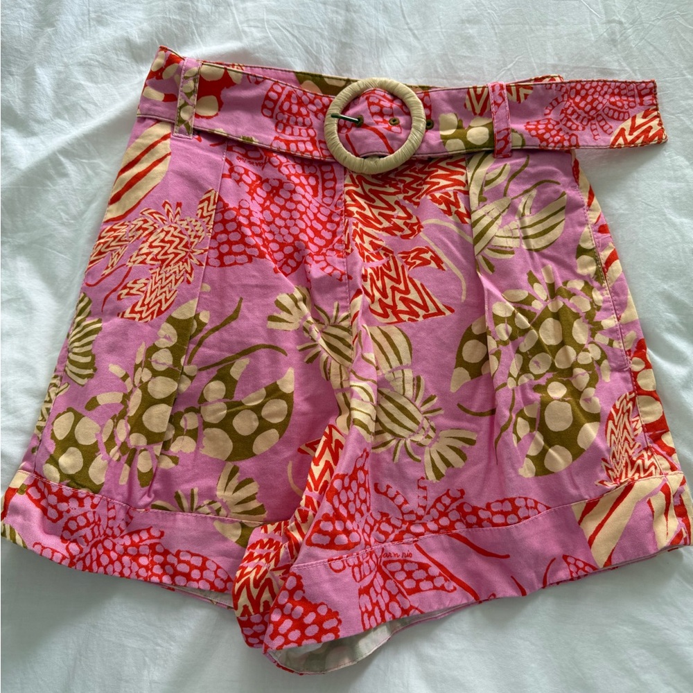 Farm Rio Pink Lobster Print Shorts